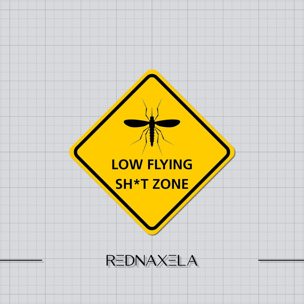 

Stiker Vinyl Stiker Low Flying Sh*t Zone Sign Waterproof Sticker