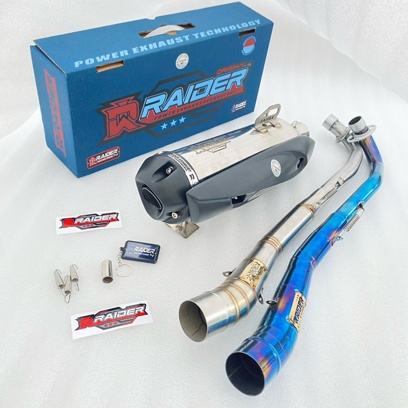 Knalpot ORIGINAL RAIDER EXHAUST type R1 O HO for JUPITER Z, SUPRA X 125, SUPRA 110, REVO ABSOLUTE, B