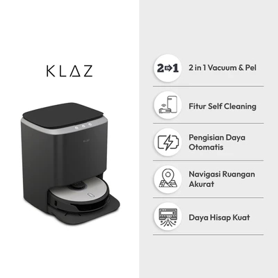 Klaz Penghisap Penyedot Debu Robotik Robot Vacum Vacuum Cleaner pel otomatis