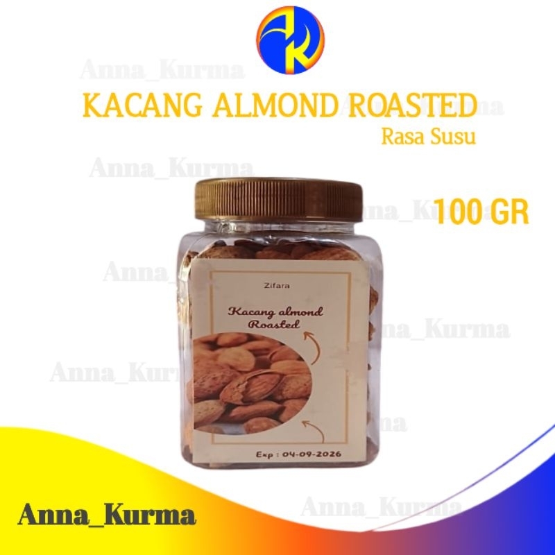 

Kacang Almond Cangkang 100 gr Roasted Susu Kemasan Toples Mini