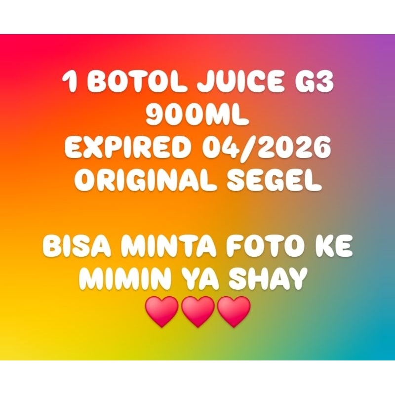 

G 3 900ml Juss G3three