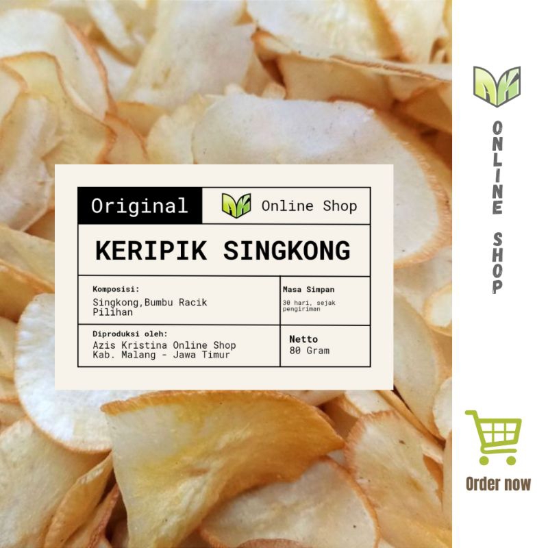 

Keripik Singkong 80 Gram | Irisan Tipis, Renyah, Gurih | Kemasan Standing Pouch