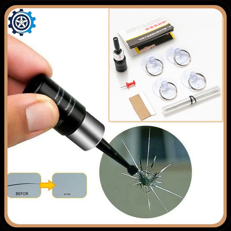 Windshield Repair Kit Anti Retak Auto Glass Repair Fluid Lem Kaca Mobil