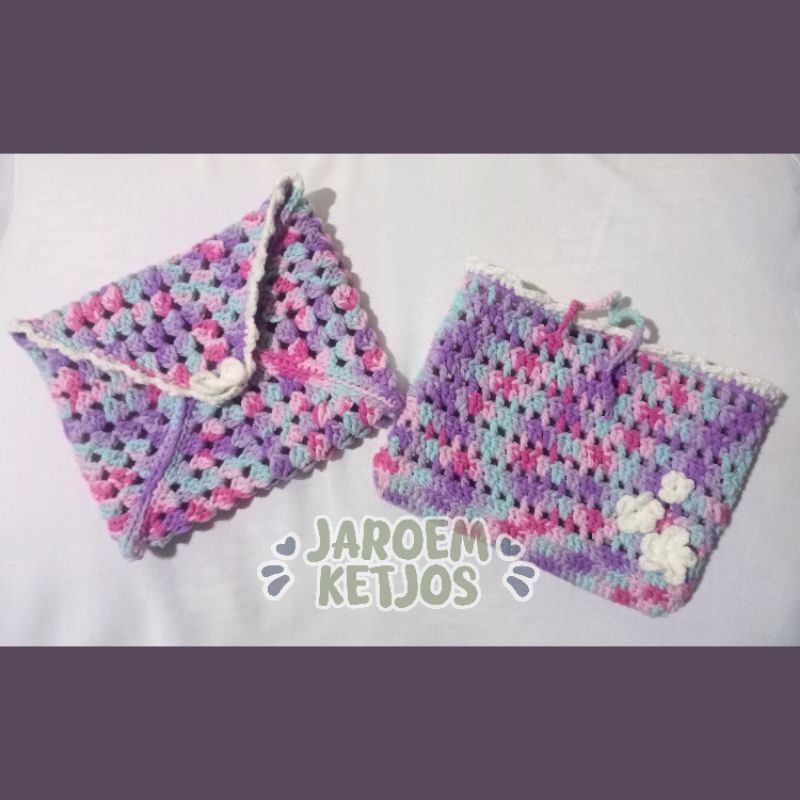 

Kiyowo Book Sleeve Crochet | Sarung Buku Rajut