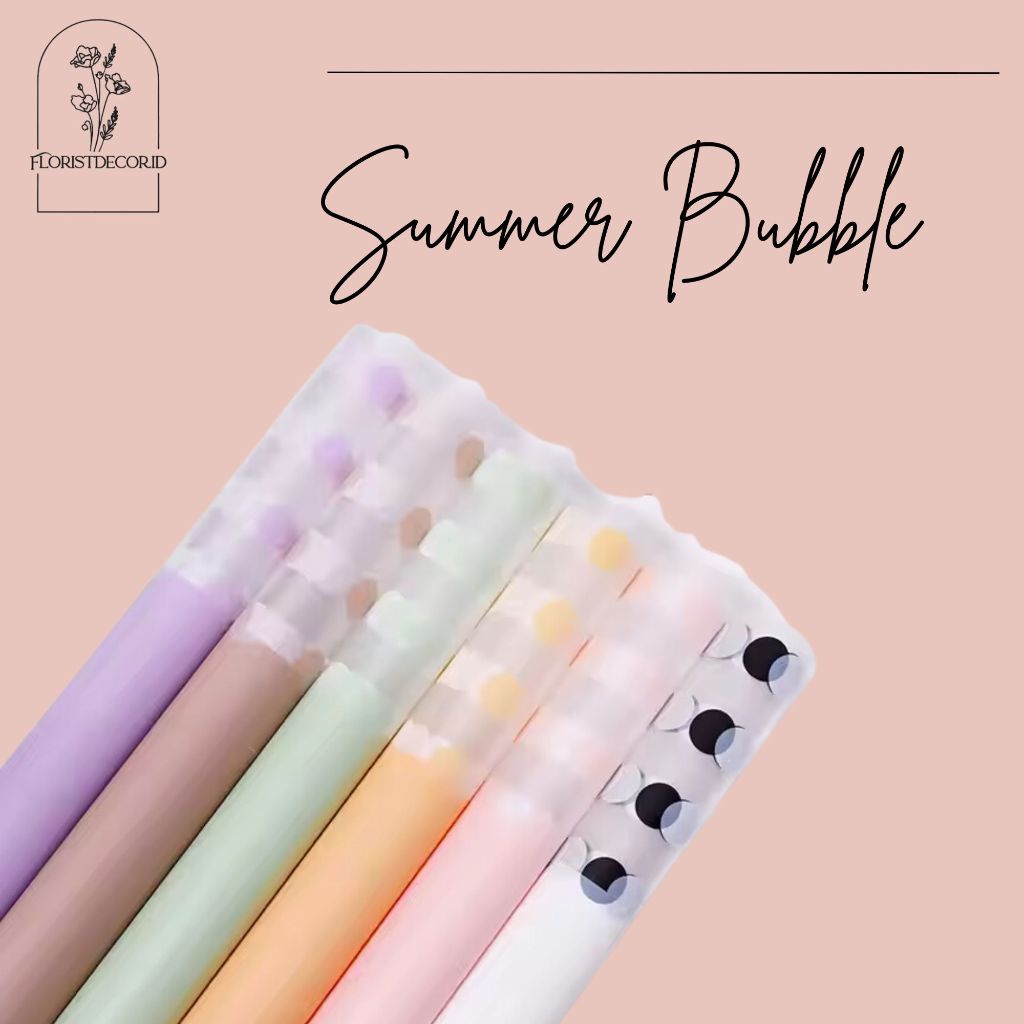 

( ECER) TERMURAH SUMMER BUBBLE FLOWER WRAPPING POLKADOT MINI COLOR CELLOPHANE KERTAS BUKET