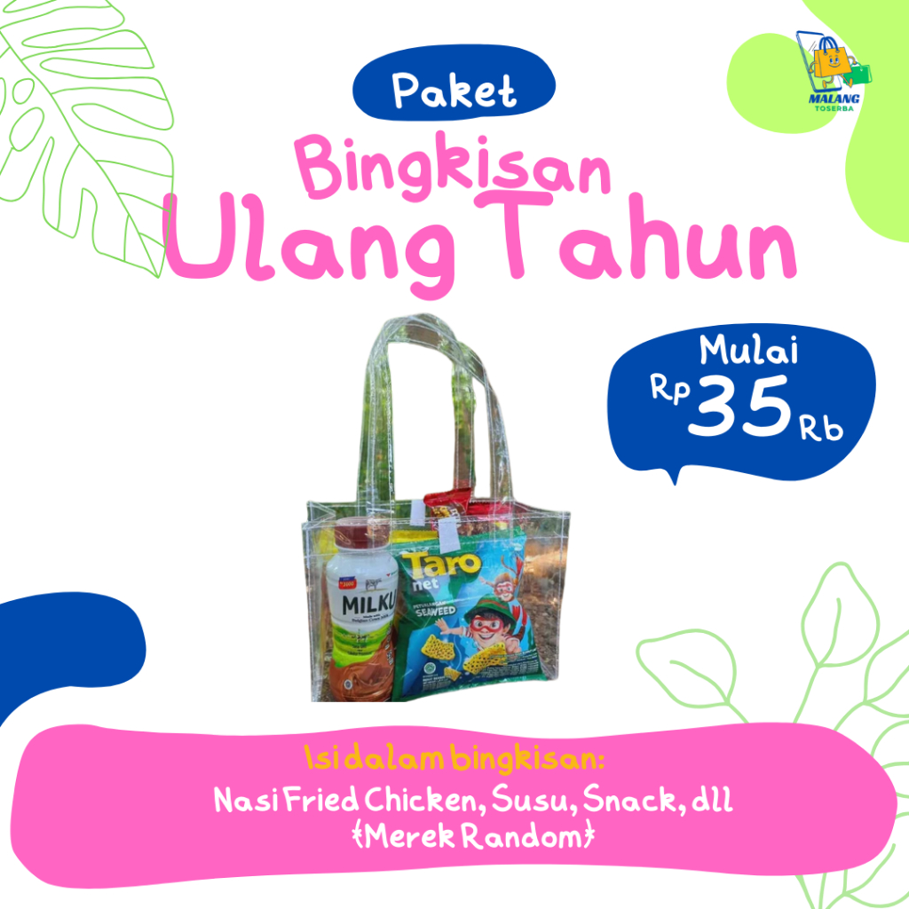 

[KIRIM INSTAN] Paket Bingkisan Ulang Tahun Parsel Hampers Goody Bag Tas Mika