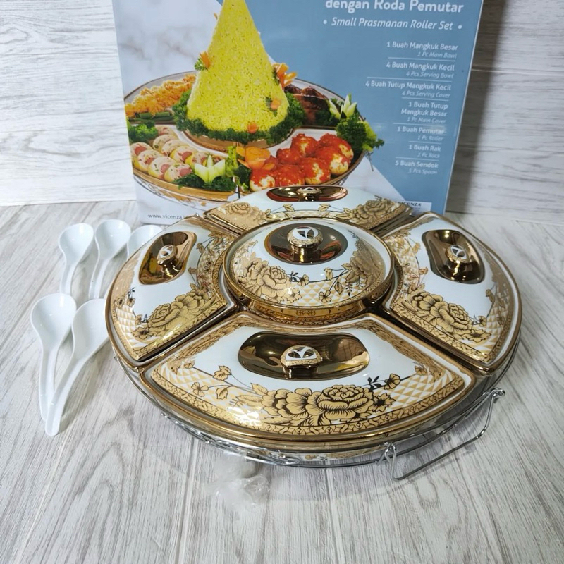 Vicenza CR472 Prasmanan 17” Keramik Putar Motif Gemini