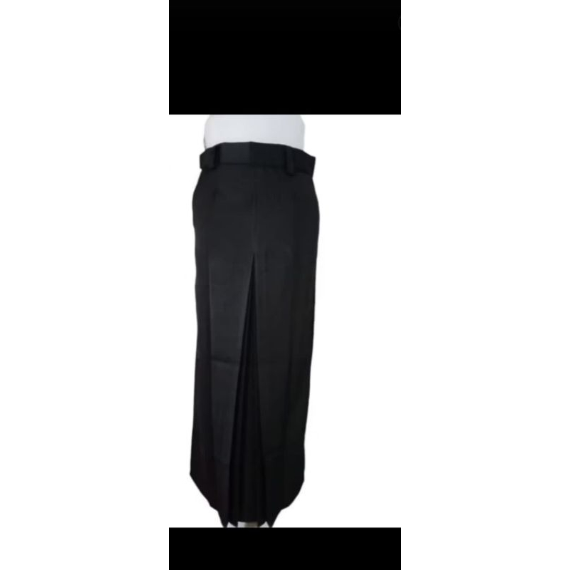 Rok Panjang Hitam Span Belah Satu Seragam Sekolah SMP SMA Anak Perempuan high twiss