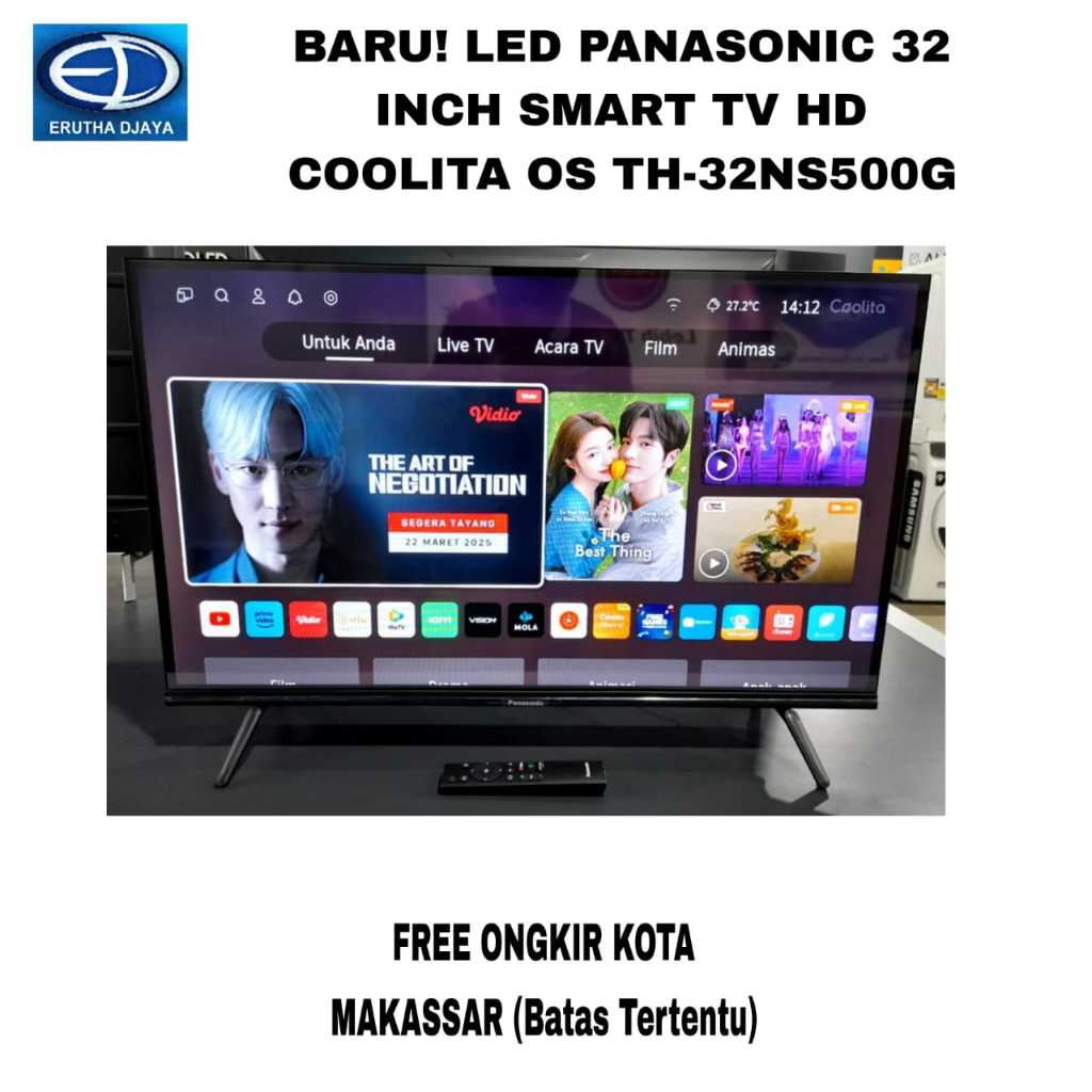LED PANASONIC 32 INCH SMART TV HD COOLITA OS TH32NS500G