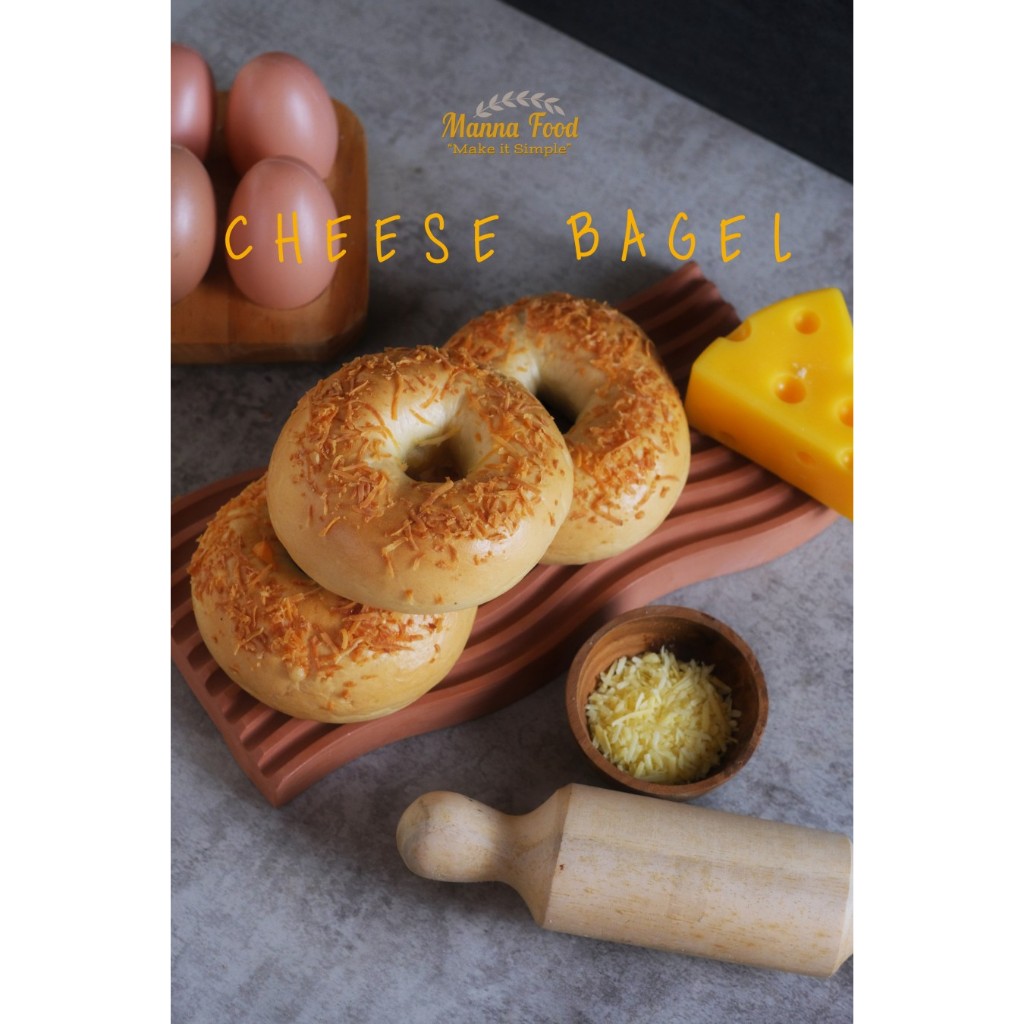 

Manna Food Bagel Double Cheese isi 3 pcs