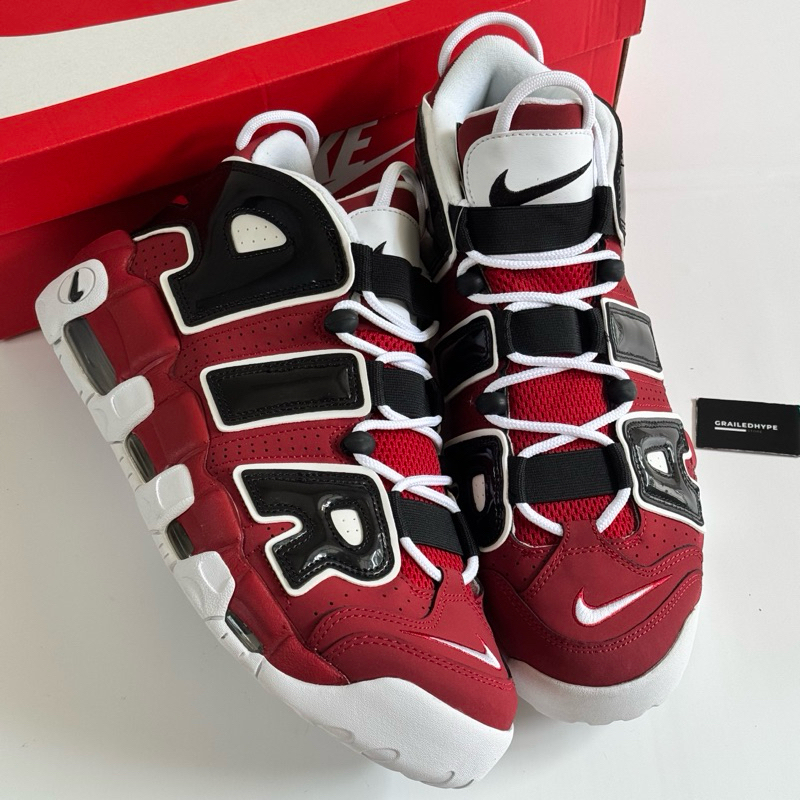 Nike Air More Uptempo Bulls Hoops Pack Red (100% Original Resmi)