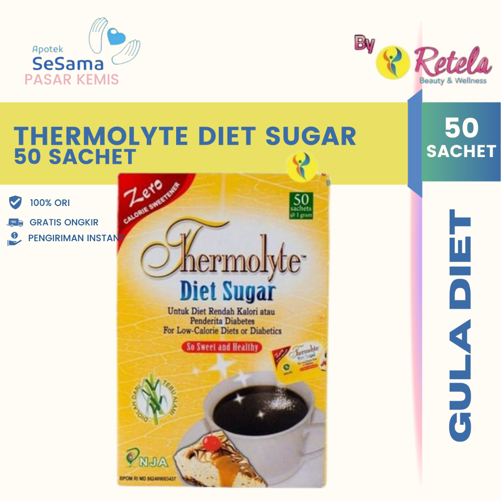 

THERMOLYTE DIET SUGAR 1 BOX ISI 50 SACHET