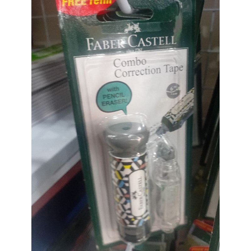 

FABERCASTELL COMBO CORRECTION TAPE BLACK HEXAGON+REFILL