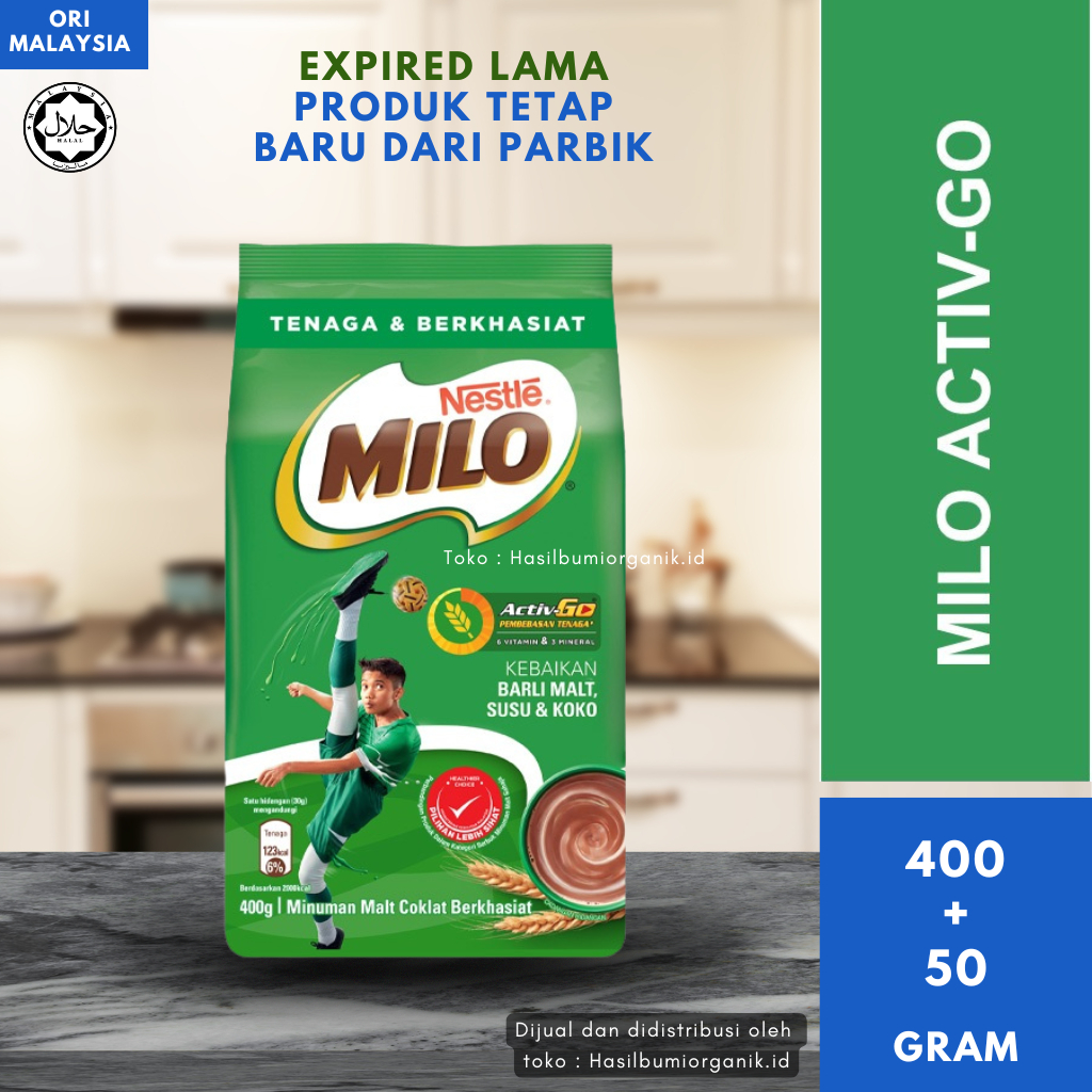 

NESTLE MILO Activ-Go Minuman Malt Cokelat ( 400 + 50 gram )