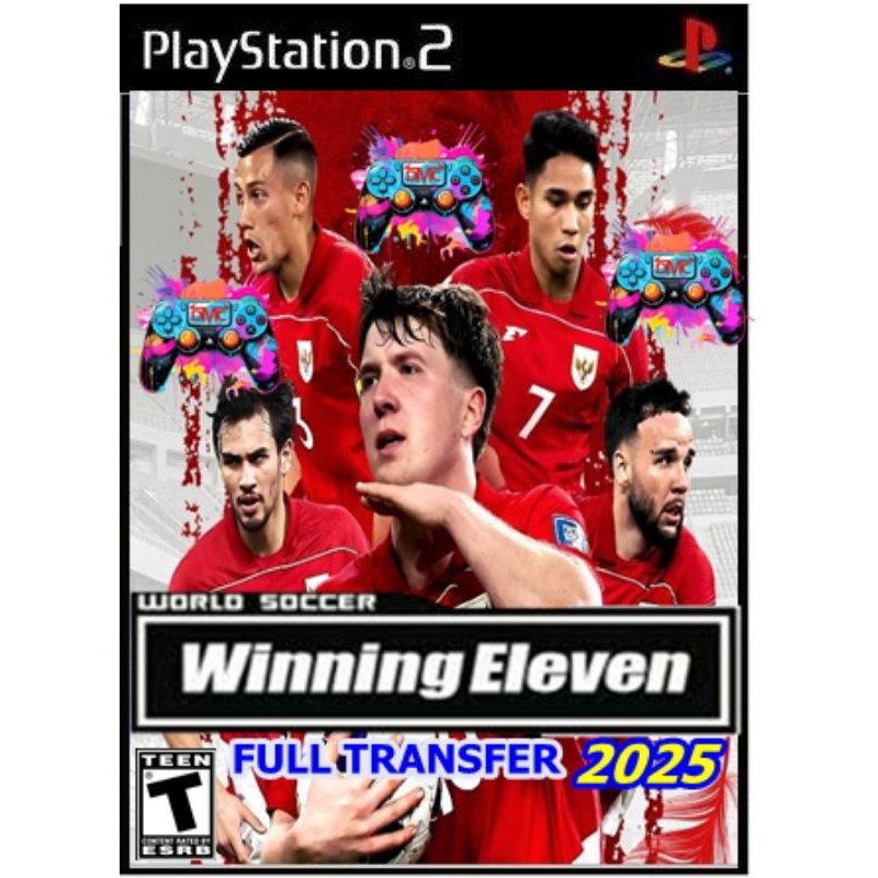 KASET PS2 SLIM DAN FAT  WINNING ELEVEN TIMNAS TERBARU INDONESIA PS 2 KASET TULIS SPIDOL