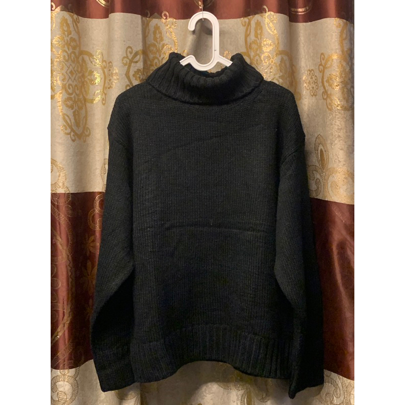 branded GU Uniqlo - preloved sweater / baju rajut turtleneck wanita oversize tebal premium