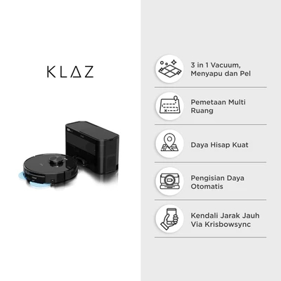 Klaz Penghisap Penyedot Debu Robotik Robot Vacum Vacuum Cleaner pel otomatis Dengan Tangki Debu
