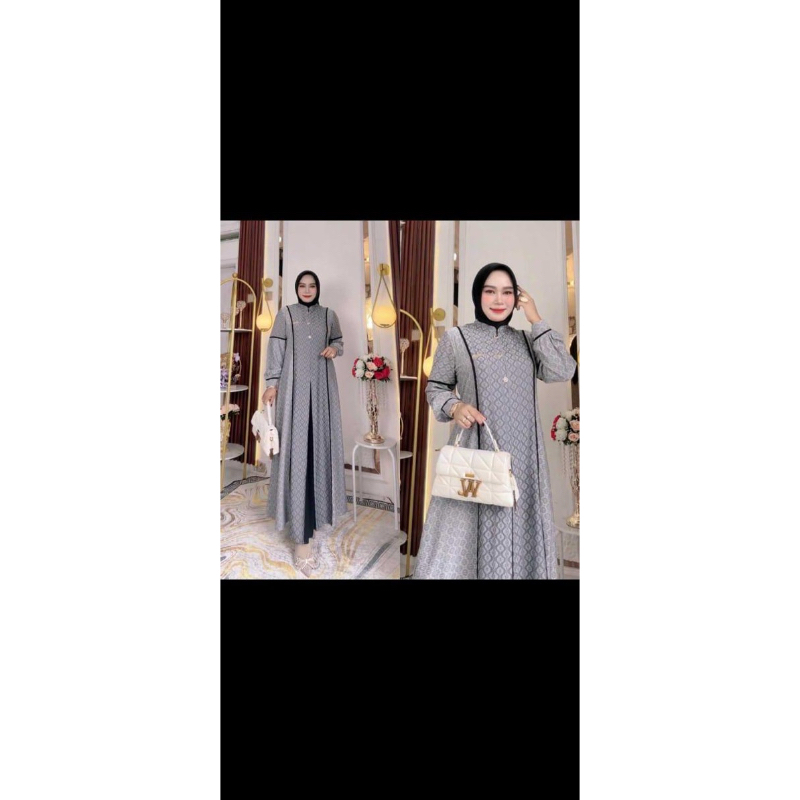 Gamis Abaya Hitam Abu Jaguar