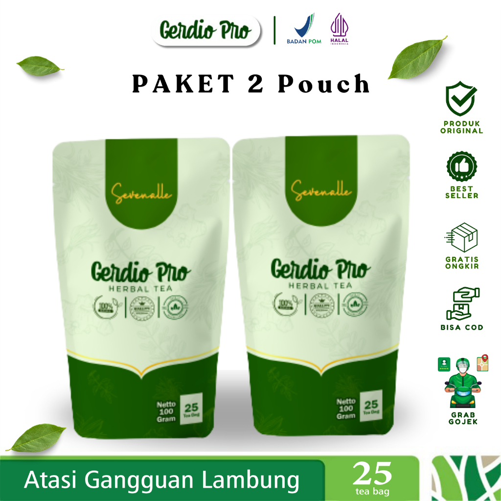 

Gerdio Pro Obat Herbal Asam Lambung Paket 2 Bag Teh Rempah Alami Atasi Masalah Gerd & Maag Kronis