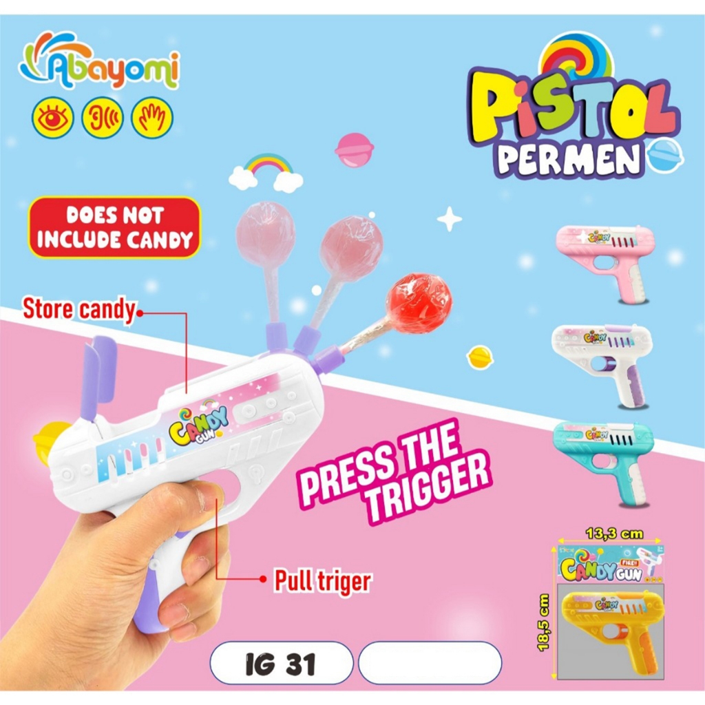 MAINAN GROSIR MURAH CANDYGUN PESTOY SERUSERUAN IG31 MAINAN ANAK BERMAIN PESTOY PERMEN