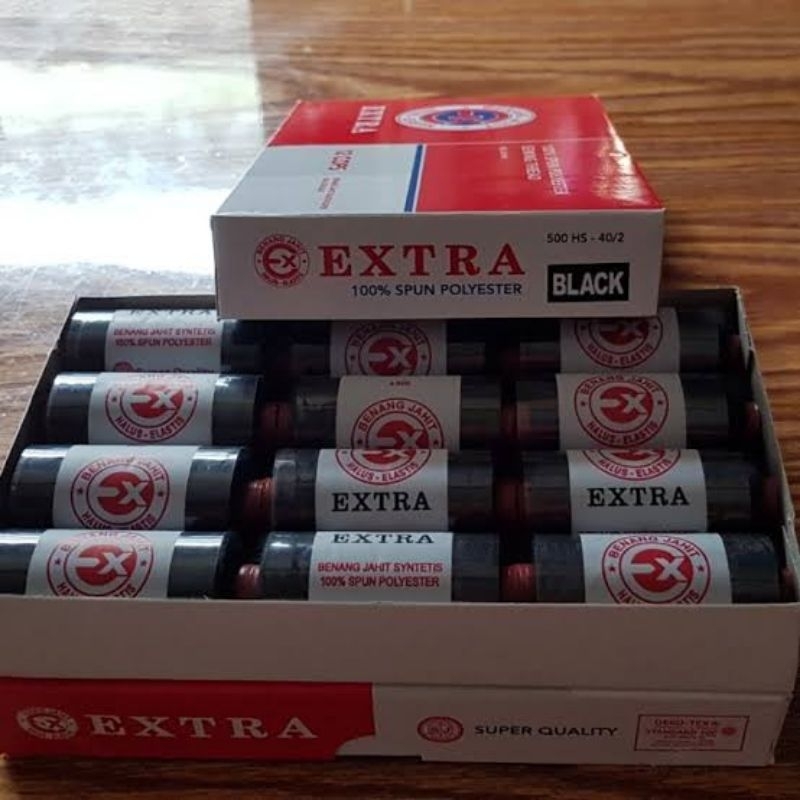Benang extra 500 yard 1 lusin
