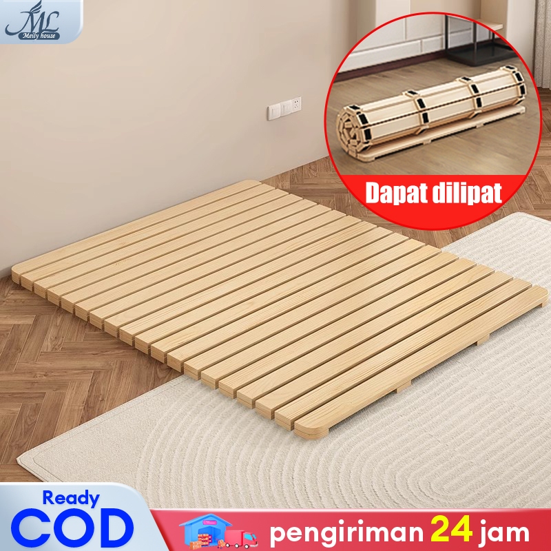 Tempat Tidur Lipat Dipan Kasur Kayu Palet Jati Belanda Tempat Tidur Panel Kasur Yang Kokoh Alas