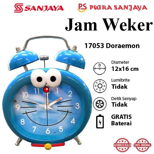 Jam Weker Alarm 17053 Doraemon
