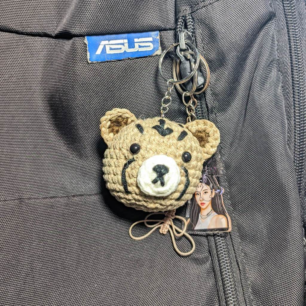 Cheetah Lee Keychain / NCT Mark Keychain Crochet / Gantungan Kunci Rajut Mark Cheetah Lee / Bagcharm