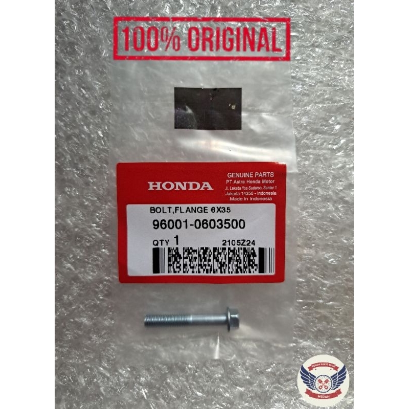 960010603500 Baut Tutup Bak CVT Pendek Bolt Flange 6x35 - BeAT Deluxe & BeAT Street K1A K1AL , BeAT 