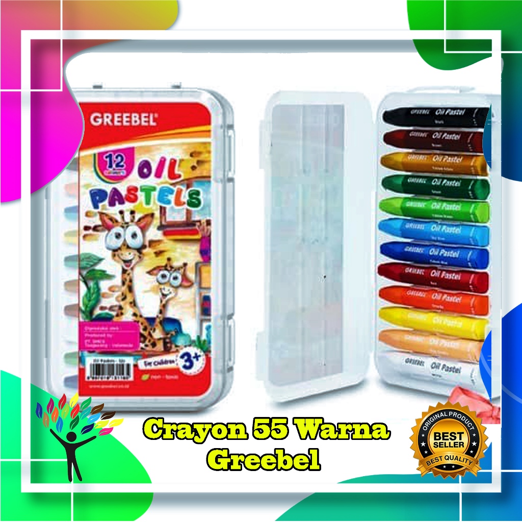 

Crayon / Kerayon Greebel 12 Warna Oil Pastel ORIGINAL