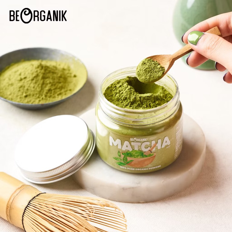 

BeOrganik Pure Matcha Powder 60 gr 100 gram / Matcha Asli 100% / Bubuk Matcha Premium / COD Balikpapan Matcha Powder