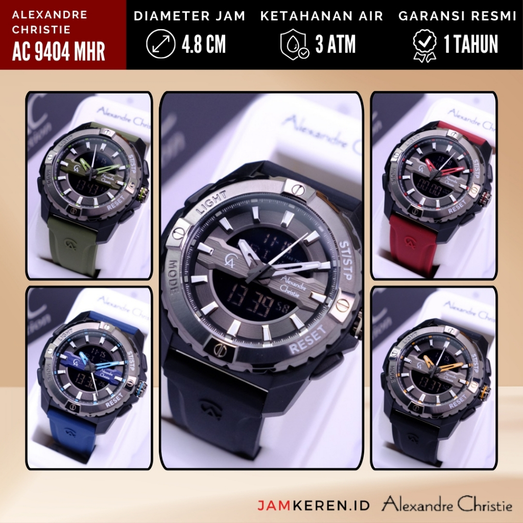 Alexandre Christie - Jam Tangan Digital Pria - Jam Tangan Pria - AC 9404 MH Original Garansi Resmi