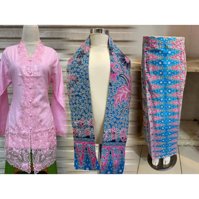 Setelan Kebaya Encim Moderen/Kebaya Encim Set Rok Dan Selendang/Encim Jumbo Mewah