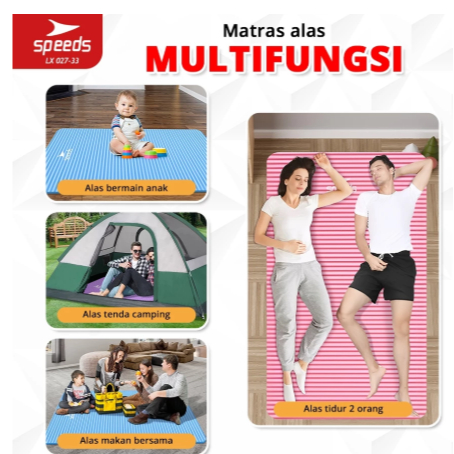 Speeds Yoga Mat 196x115x10mm 20-30mm Matras Yoga Besar Anti Slip Tebal Premium Elastis Karpet 027-33