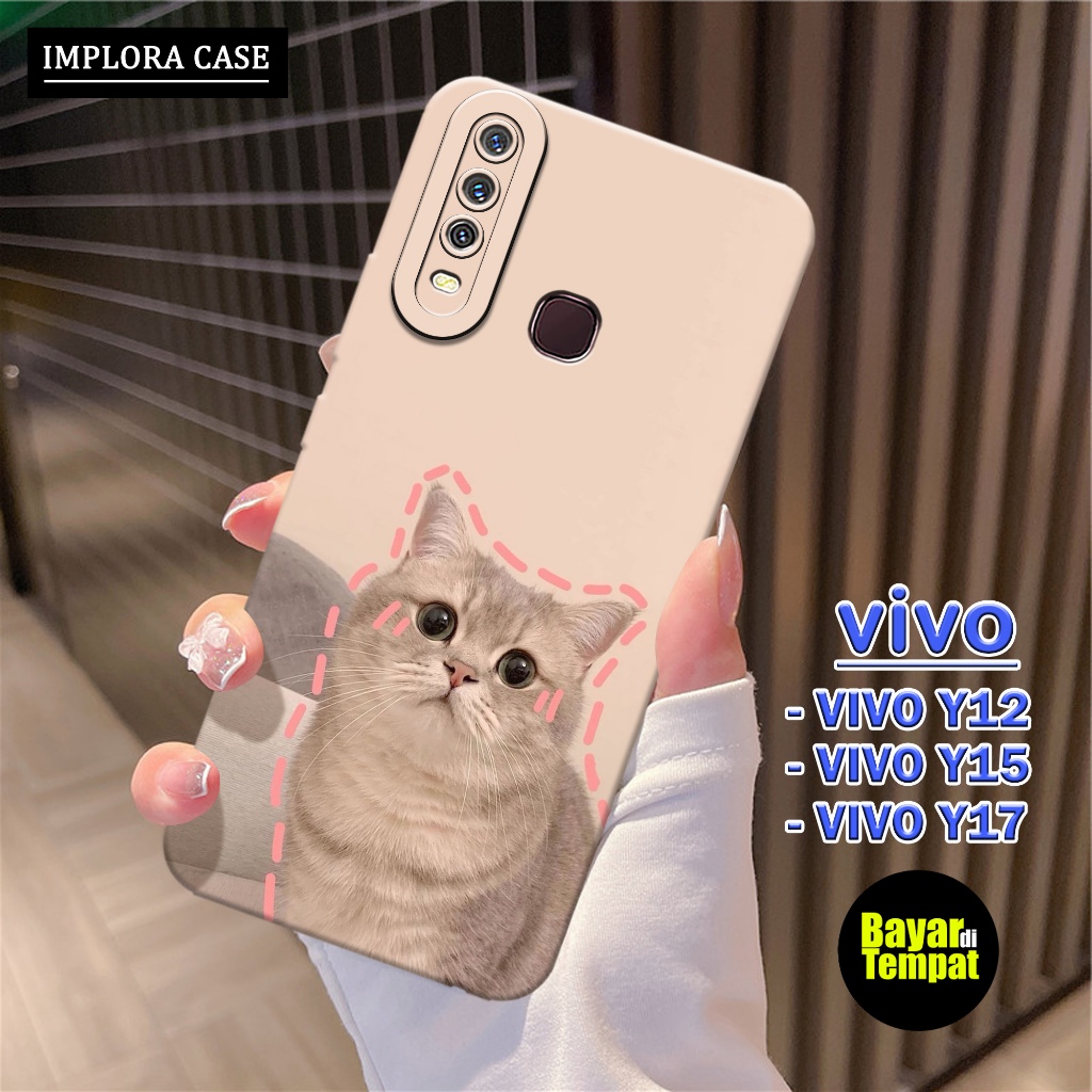 Case Vivo Y12 / Y15 / Y17 Motif Kucing IMPLORA CASE Casing Vivo Y12 / Y15 / Y17 Softcase Hp Vivo Y12