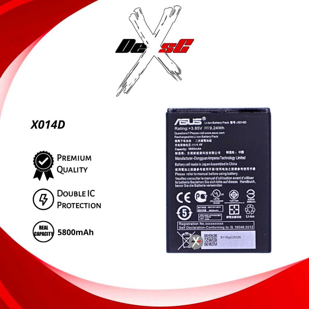 Baterai X014D Asus Zenfone Go 4,5 X014D Batre Batrai Battery Handphone Asus Go 4,5