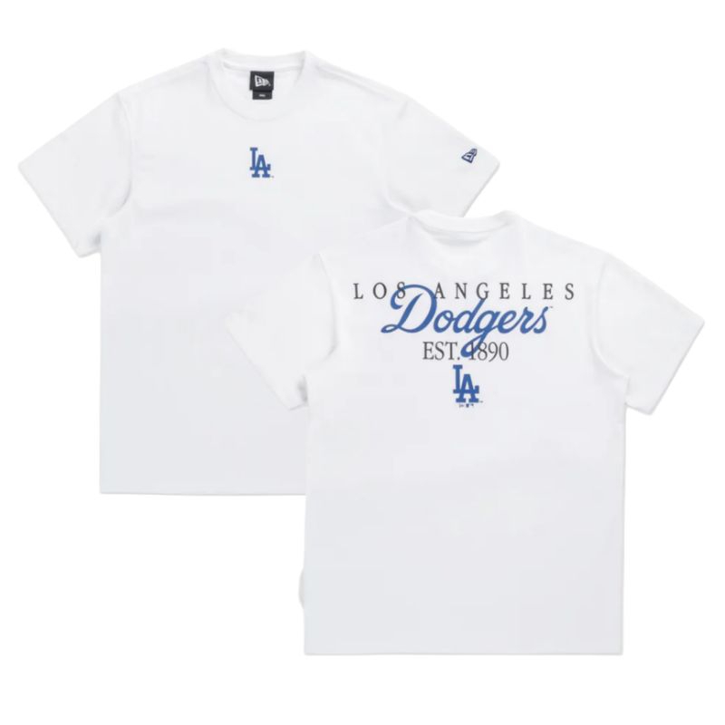 T-Shirt New Era Cap Los Angeles Dodgers MLB Script White Original