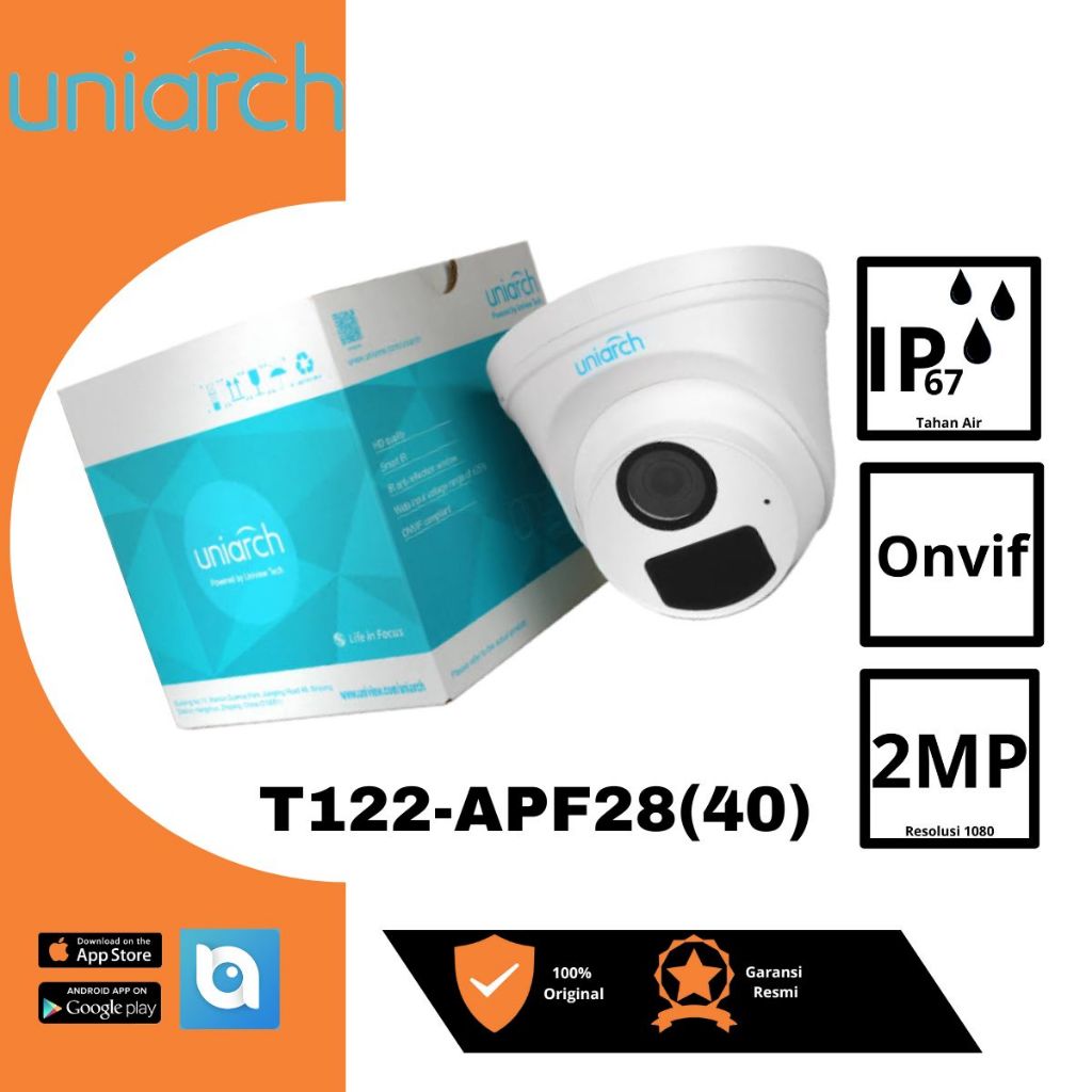 Kamera IP Uniarch IR 2Mp Onvif Indoor Camera 1080P Ip67