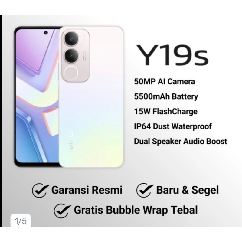 HP VIVO Y19S ram 4 Internal 64 GB Garansi Resmi