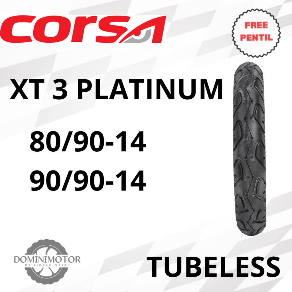 Ban Motor Ring 14 Ban Motor CORSA XT3 80/90-14 90/90-14 Ban Tubeless Ring 14 Ban Motor Matic Ban Mot