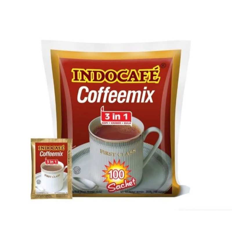 

Indocafe coffeemix Kopi Instan 1 Bag [ 10 renceng x 10 Sachet ]