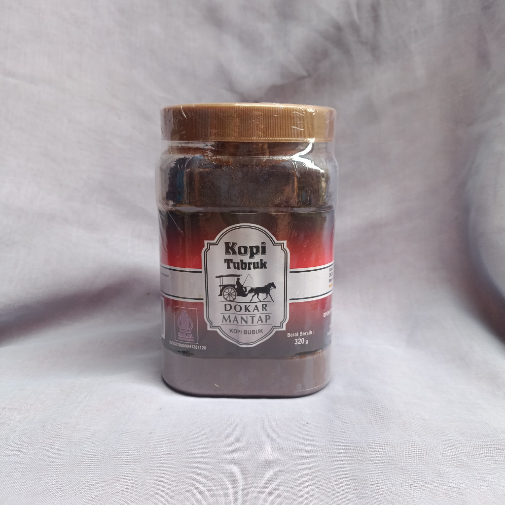 

Kopi Bubuk Tubruk Dokar Java Robusta Nikmat Gurih Bonus Toples 320 Gram 50x Seduh