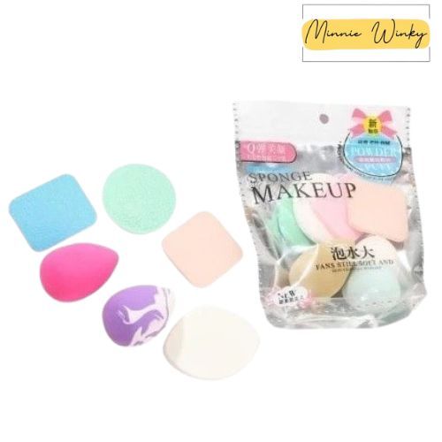 MW - Spons Make Up Set Beauty Blender 6 IN 1