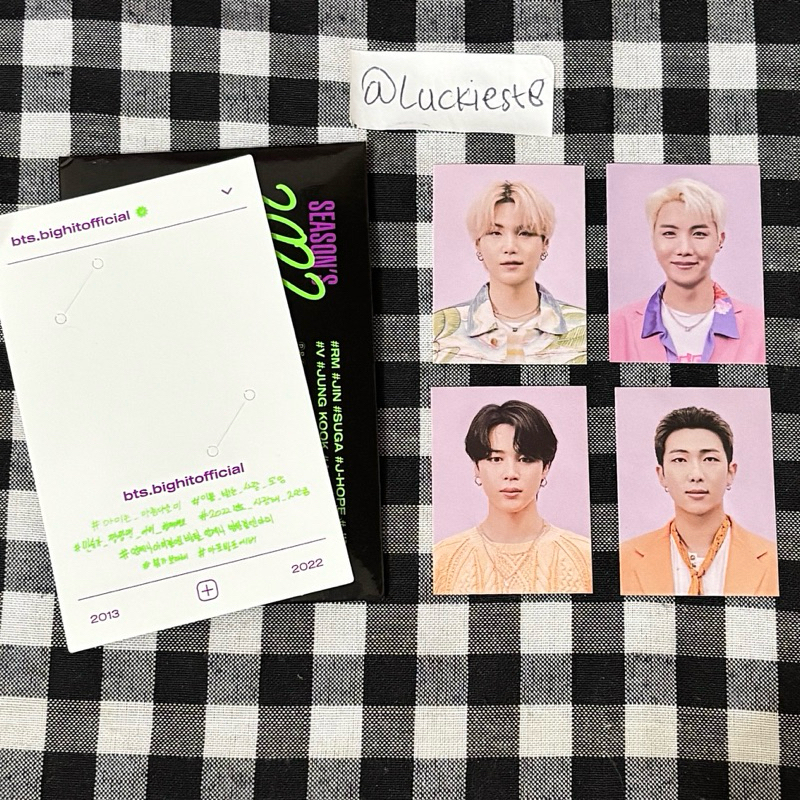 OFFICIAL ID Photo BTS Season Greeting 2022 jimin jhope suga rm