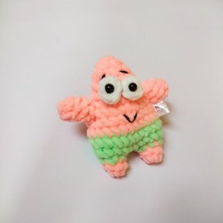 Boneka patrick star rajut kecil/ mini amigurumi patrick star