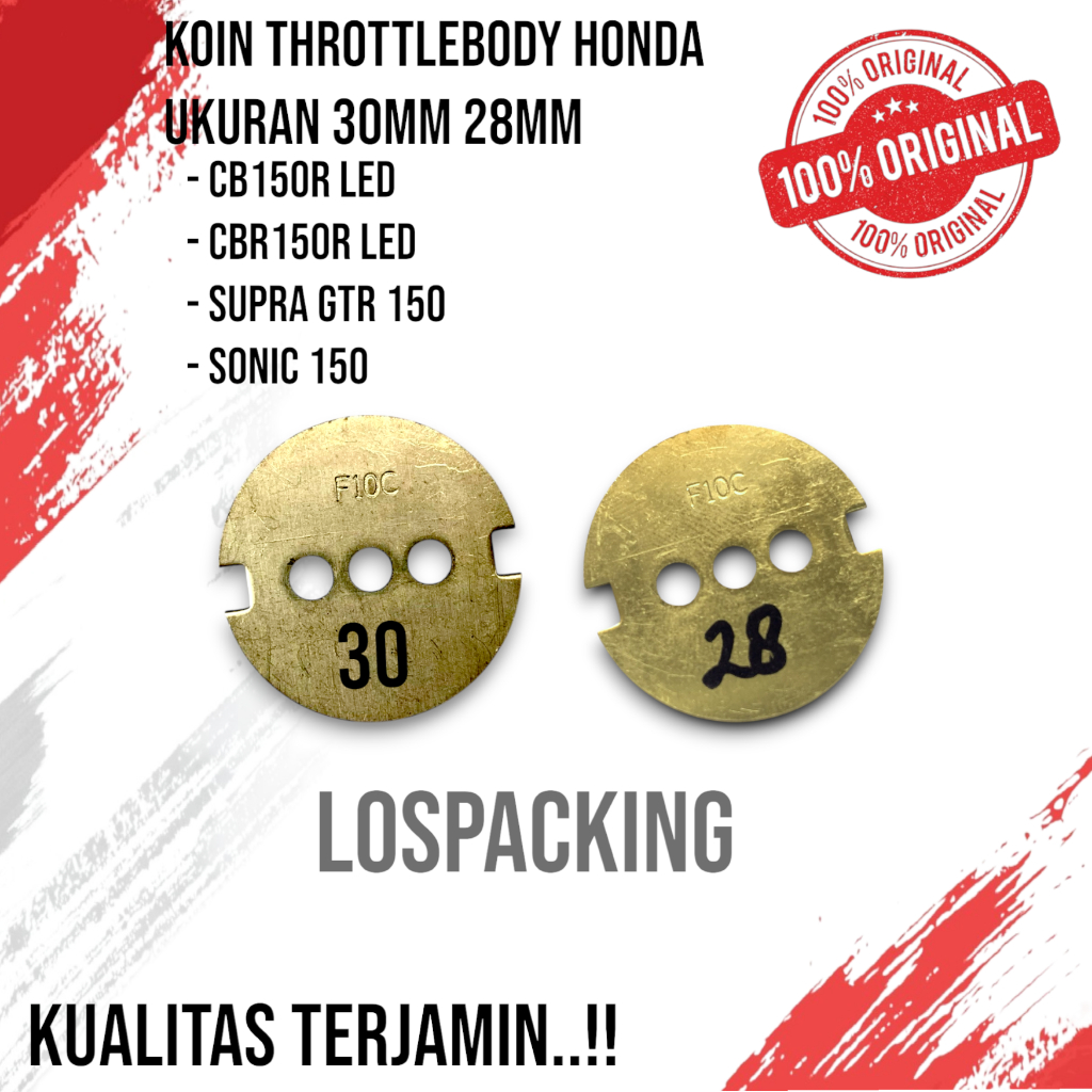 Koin gobangan ORI throttle body trotel bodi honda cb150r cbr150 Supra GTR Sonic 150 ukuran 28 origin
