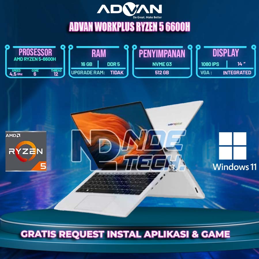 ADVAN Workplus Ryzen 5 6600H