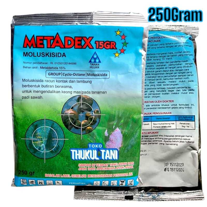 Obat Keong Metadex 250gram Moluskisida Racun Pembasmi Hama Siput Sawah Mas Ampuh Butiran Tabur