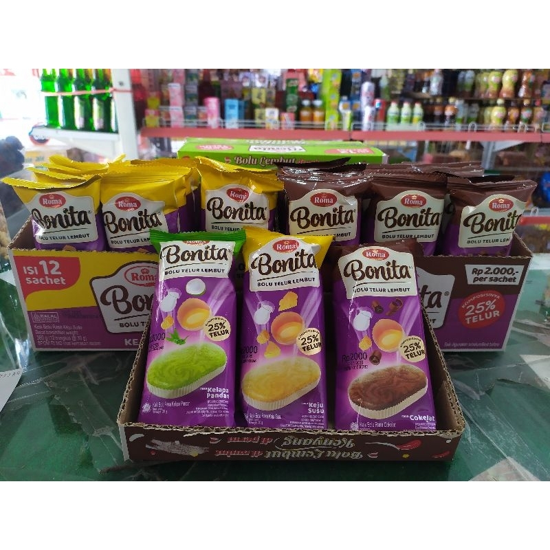 

Bolu telur lembut roma Bonita ecer