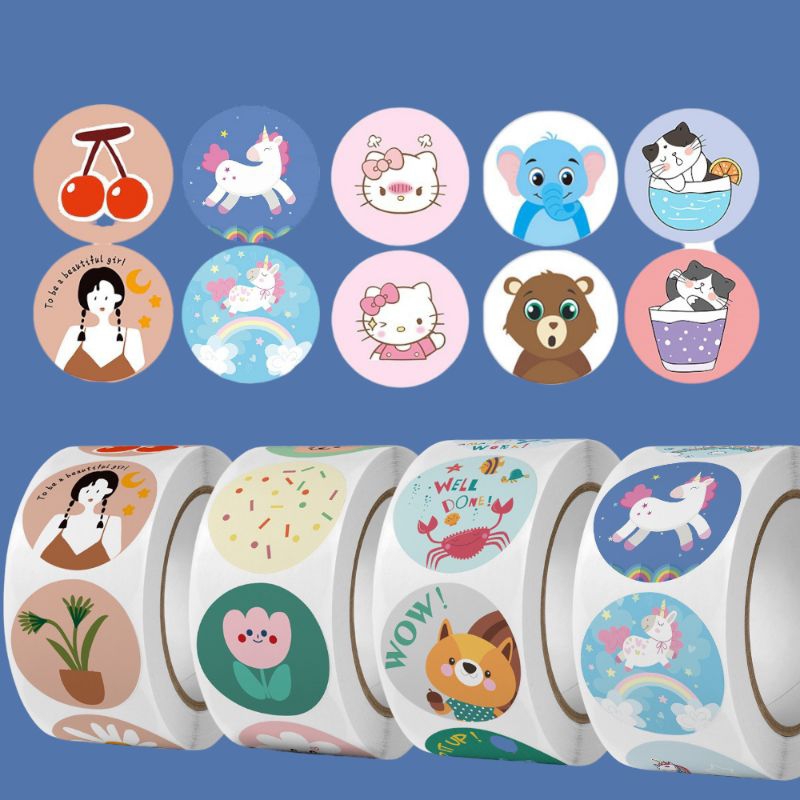 

Stiker Roll katun lucu isi 500 sticker lucu/ stiker katun anak-anak /tempelan lucu